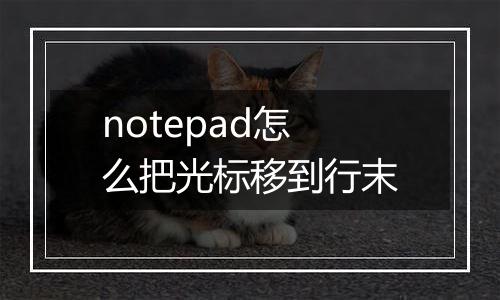 notepad怎么把光标移到行末
