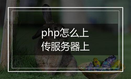 php怎么上传服务器上