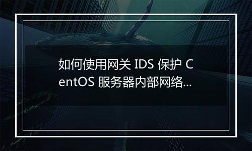 如何使用网关 IDS 保护 CentOS 服务器内部网络安全?