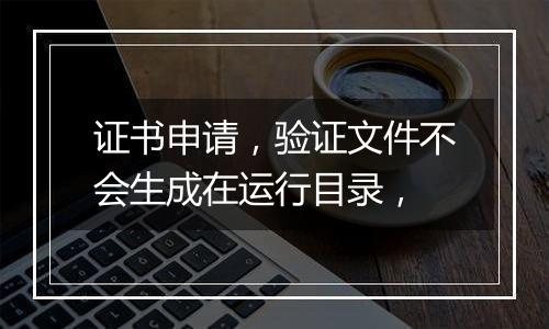 证书申请，验证文件不会生成在运行目录，
