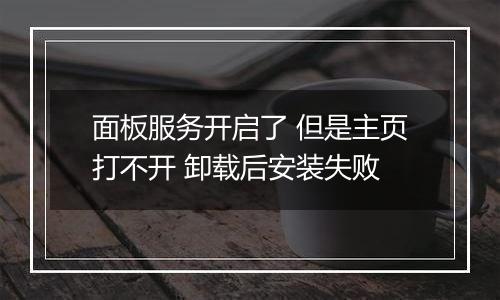 面板服务开启了 但是主页打不开 卸载后安装失败