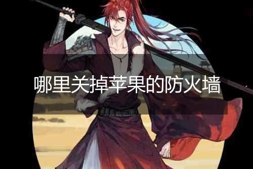 哪里关掉苹果的防火墙
