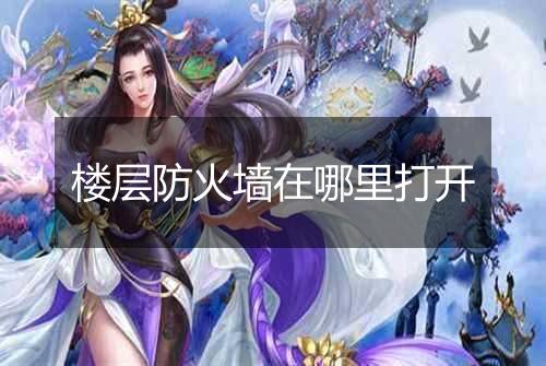 楼层防火墙在哪里打开