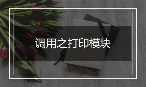 调用之打印模块