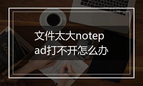 文件太大notepad打不开怎么办