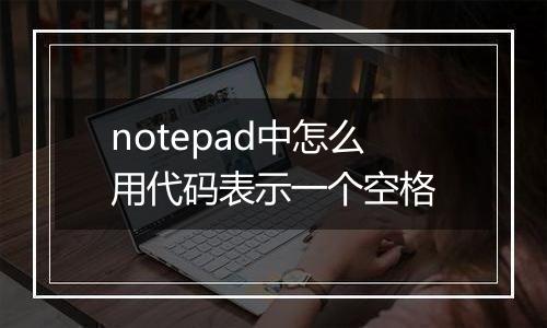 notepad中怎么用代码表示一个空格