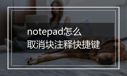 notepad怎么取消块注释快捷键