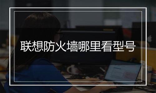 联想防火墙哪里看型号