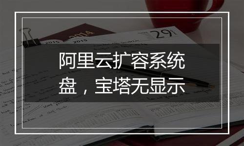 阿里云扩容系统盘，宝塔无显示