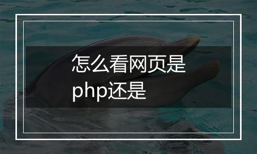 怎么看网页是php还是