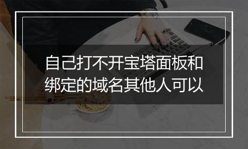 自己打不开宝塔面板和绑定的域名其他人可以