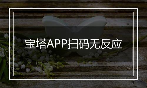 宝塔APP扫码无反应