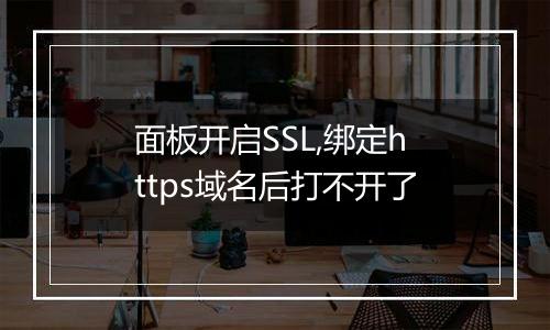 面板开启SSL,绑定https域名后打不开了