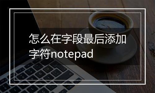 怎么在字段最后添加字符notepad