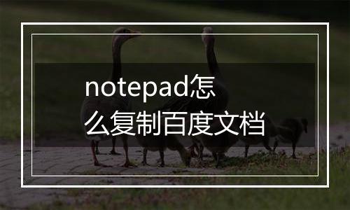 notepad怎么复制百度文档