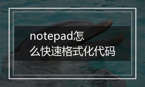 notepad怎么快速格式化代码