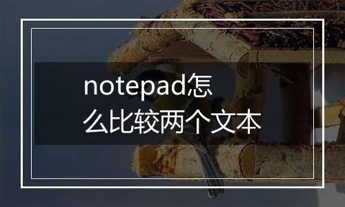 notepad怎么比较两个文本