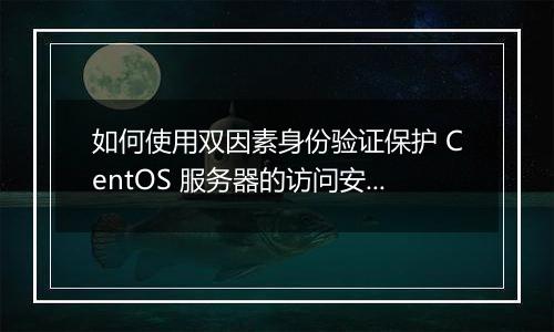 如何使用双因素身份验证保护 CentOS 服务器的访问安全？
