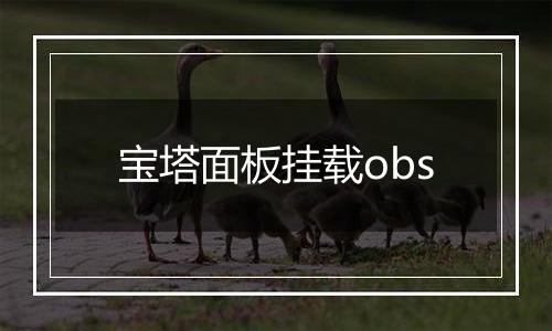 宝塔面板挂载obs