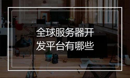 全球服务器开发平台有哪些