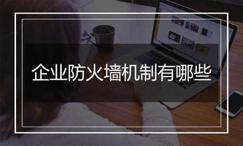 企业防火墙机制有哪些
