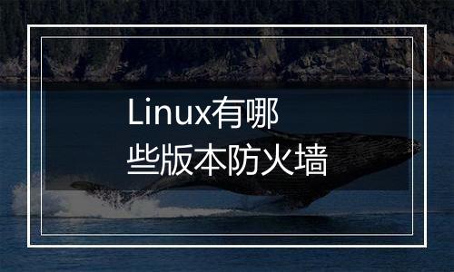 Linux有哪些版本防火墙