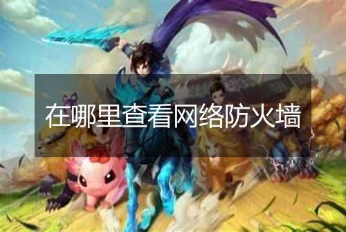 在哪里查看网络防火墙