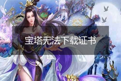 宝塔无法下载证书