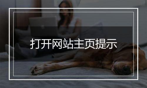 打开网站主页提示