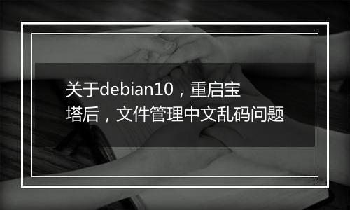 关于debian10，重启宝塔后，文件管理中文乱码问题