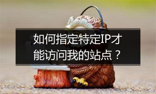 如何指定特定IP才能访问我的站点?
