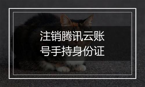 注销腾讯云账号手持身份证