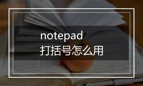 notepad打括号怎么用