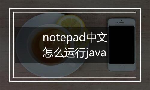 notepad中文怎么运行java