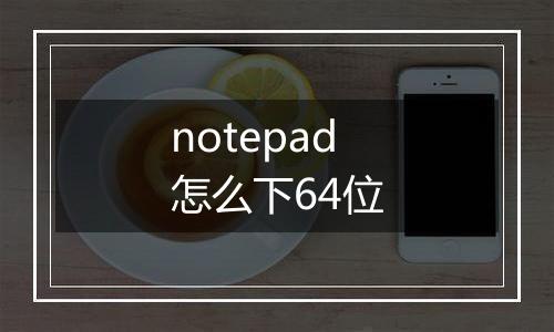 notepad怎么下64位