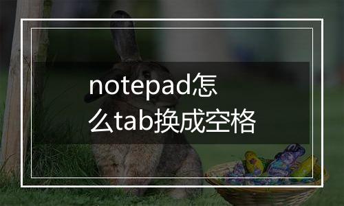 notepad怎么tab换成空格