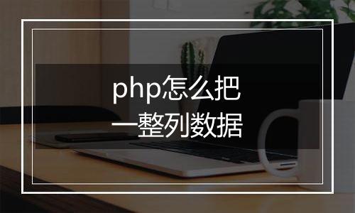 php怎么把一整列数据