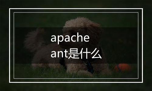 apache ant是什么