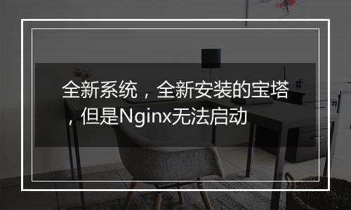全新系统,全新安装的宝塔,但是Nginx无法启动