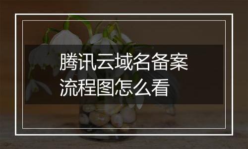 腾讯云域名备案流程图怎么看