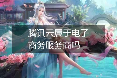 腾讯云属于电子商务服务商吗
