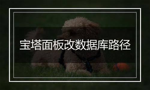 宝塔面板改数据库路径