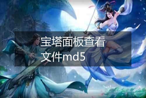 宝塔面板查看文件md5