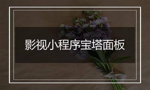 影视小程序宝塔面板