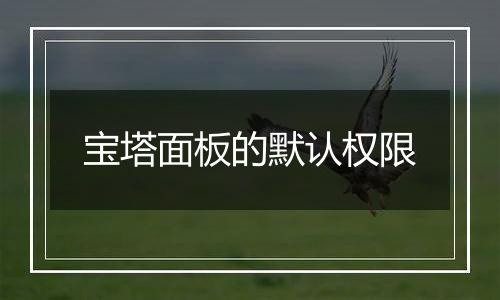 宝塔面板的默认权限