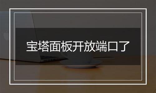 宝塔面板开放端口了