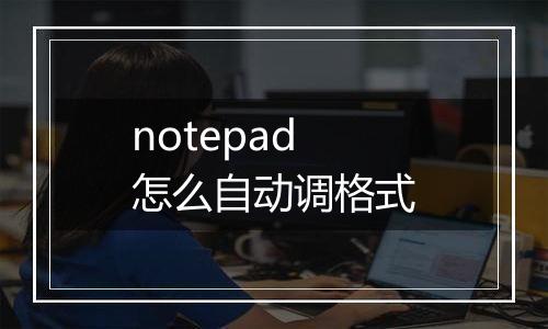 notepad怎么自动调格式