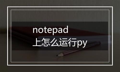 notepad上怎么运行py