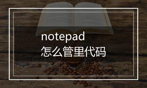 notepad怎么管里代码