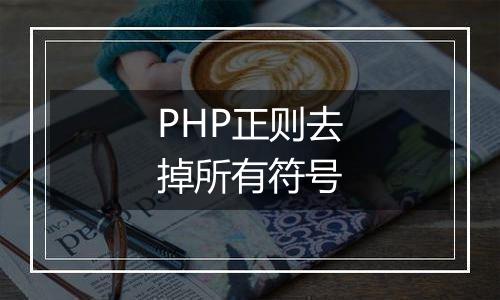 PHP正则去掉所有符号